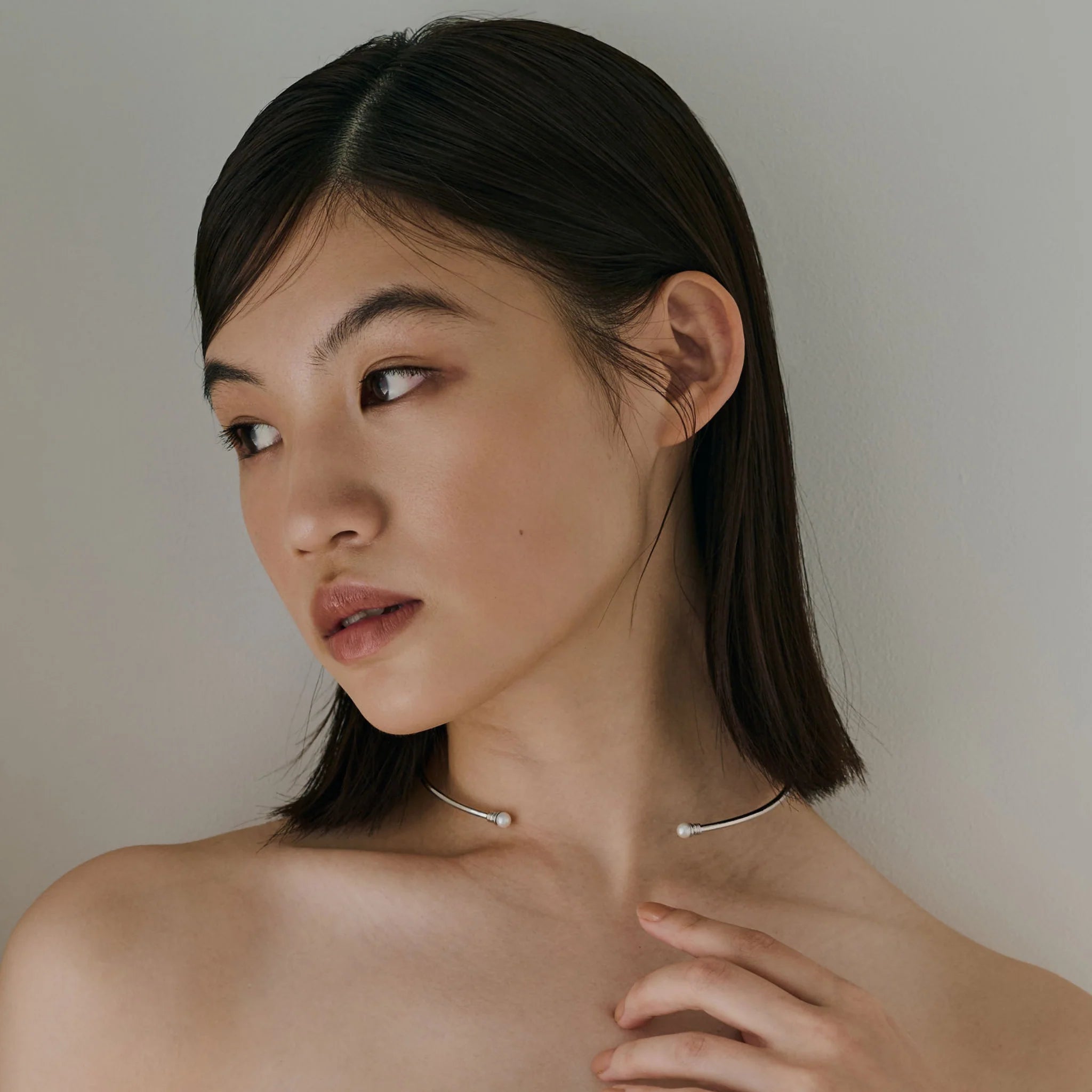 【anchor】パールネックカフ2.5mmリバーシブル silver / Neck-034-SV