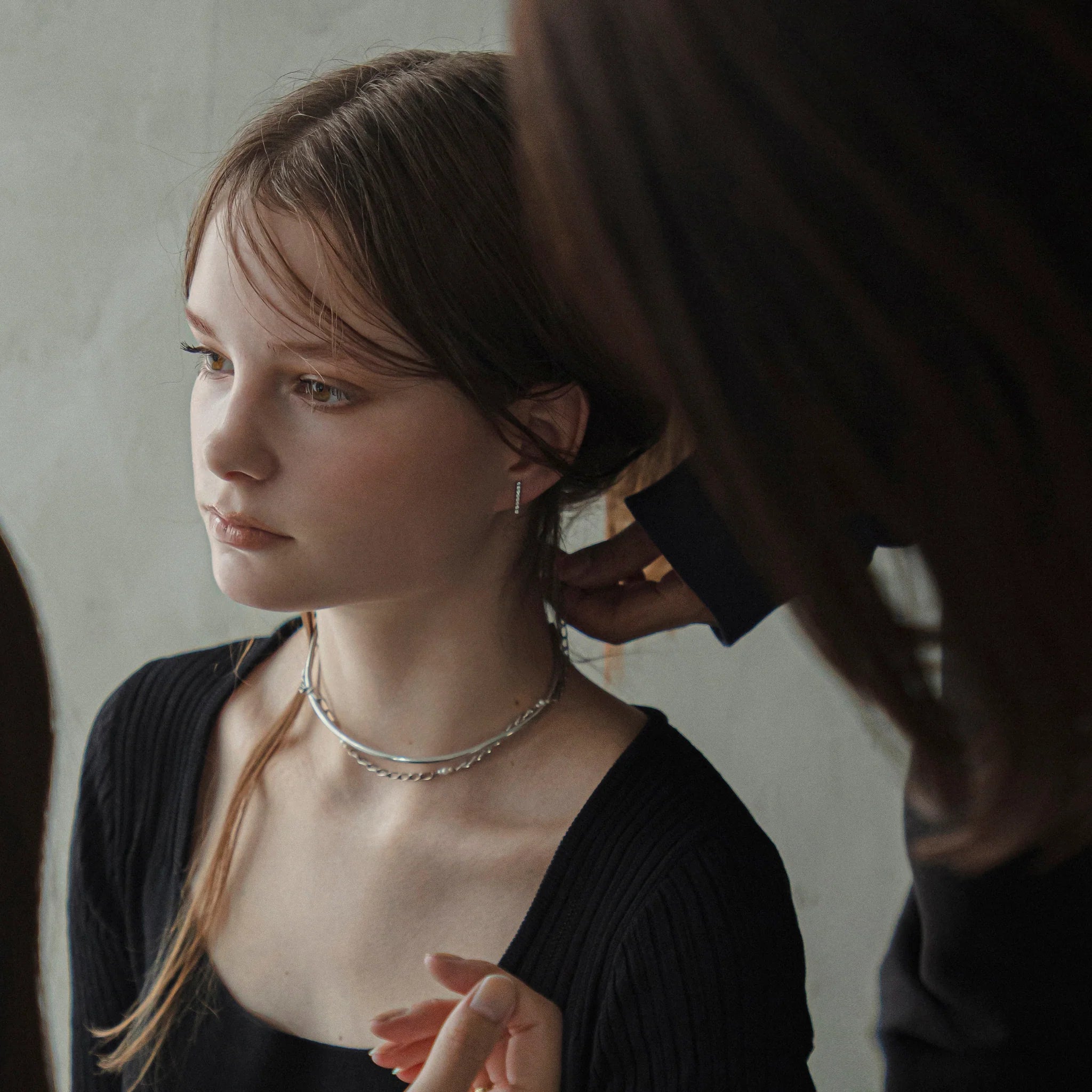 【anchor】ステーションパールチョーカー silver / Neck-034-SV