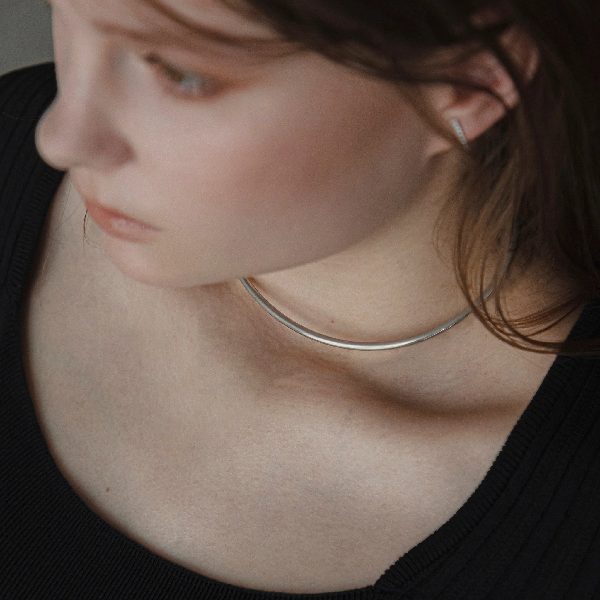 【anchor】スムースネックカフ3.0mm silver / Neck-031-SV