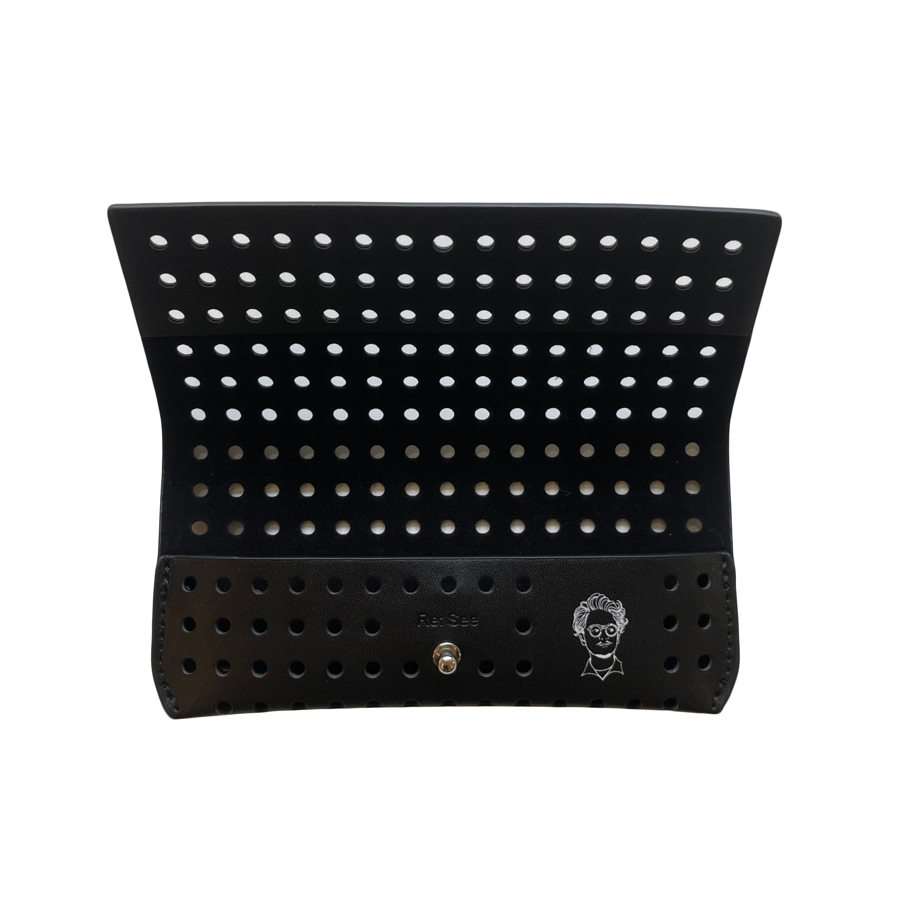 アイウェアケース/ドット - ブラック