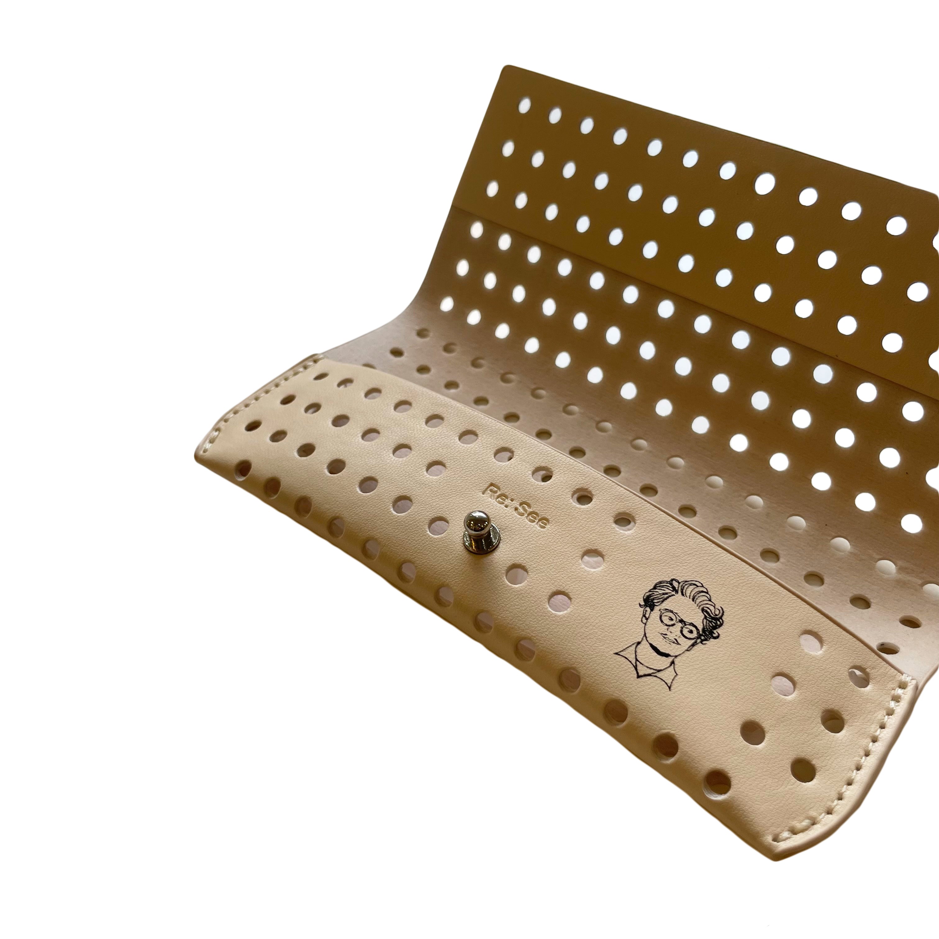 アイウェアケース/ドット - ベージュ