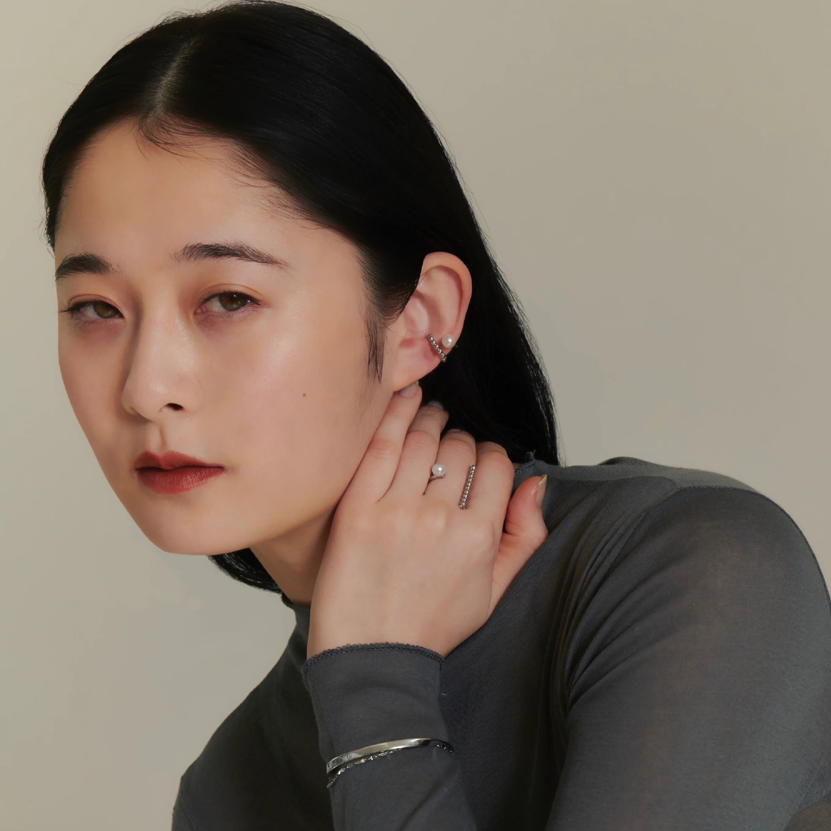 bubble-cf-02 silver 【Cuff-032】