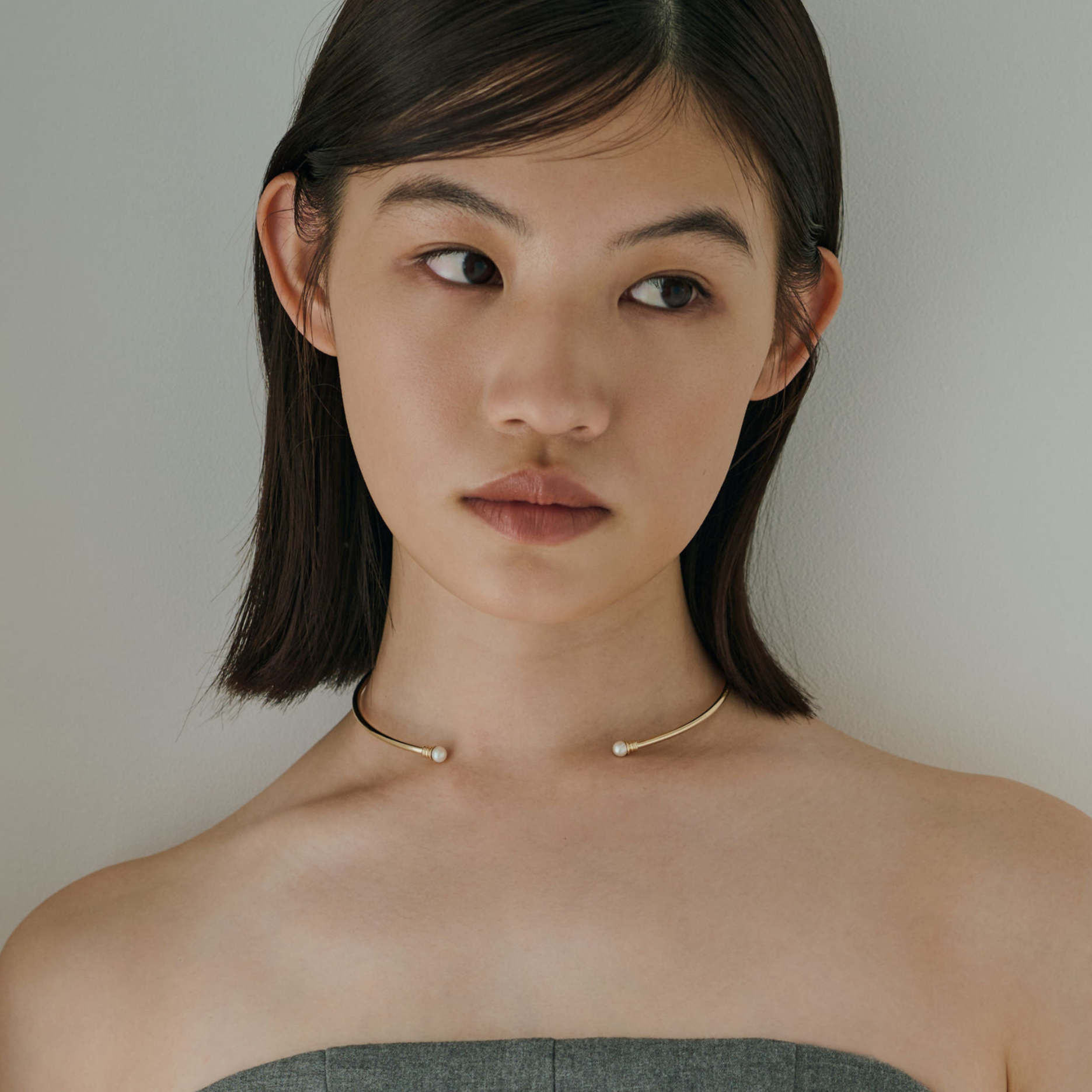 【anchor】パールネックカフ2.5mmリバーシブル gold/Neck-032-GD
