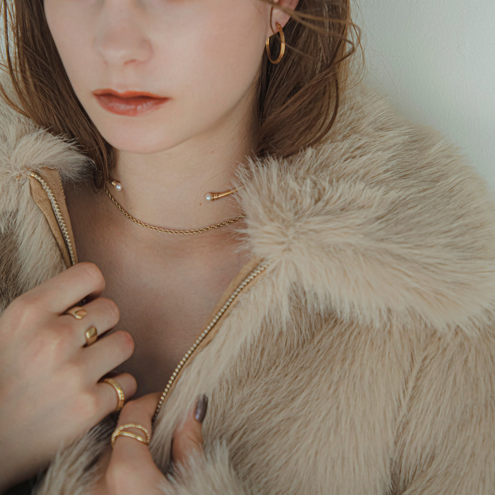 【anchor】パールネックカフ2.5mmリバーシブル gold/Neck-032-GD