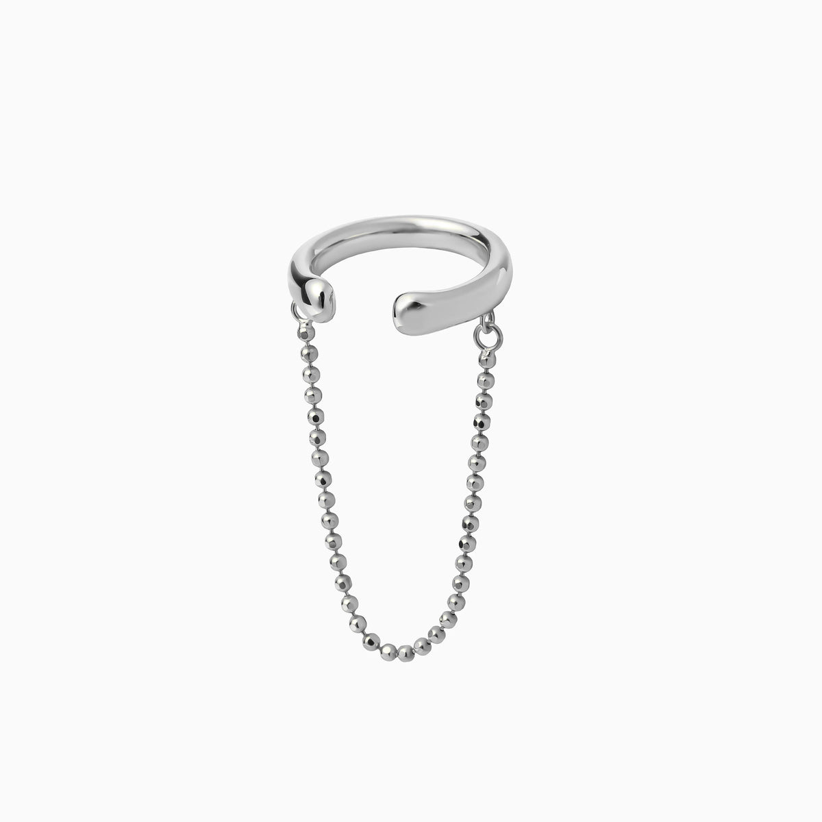 【harbor】カットボールチェーンイヤーカフ silver