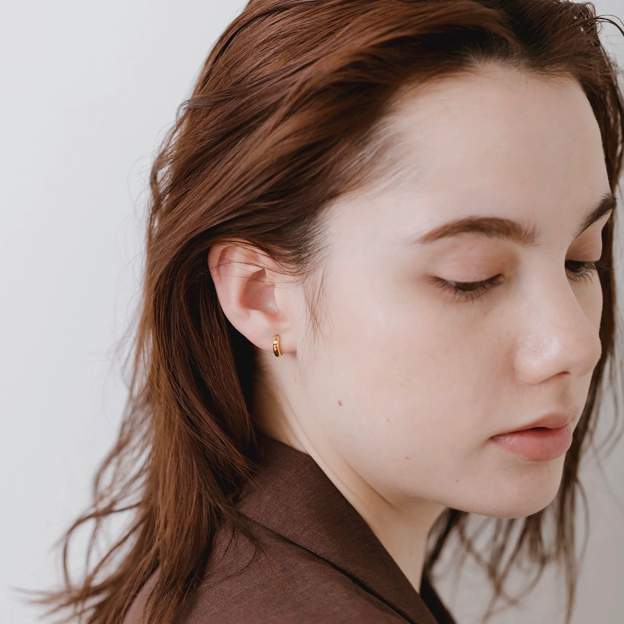 【hawfinch】クチバシSSミニマムサイズフープピアス gold(EP-042-GD)