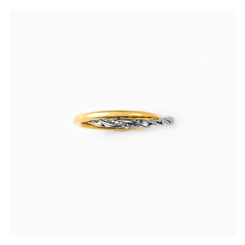 twist-rg-01 gold&silver 【RING-036-GDSV】