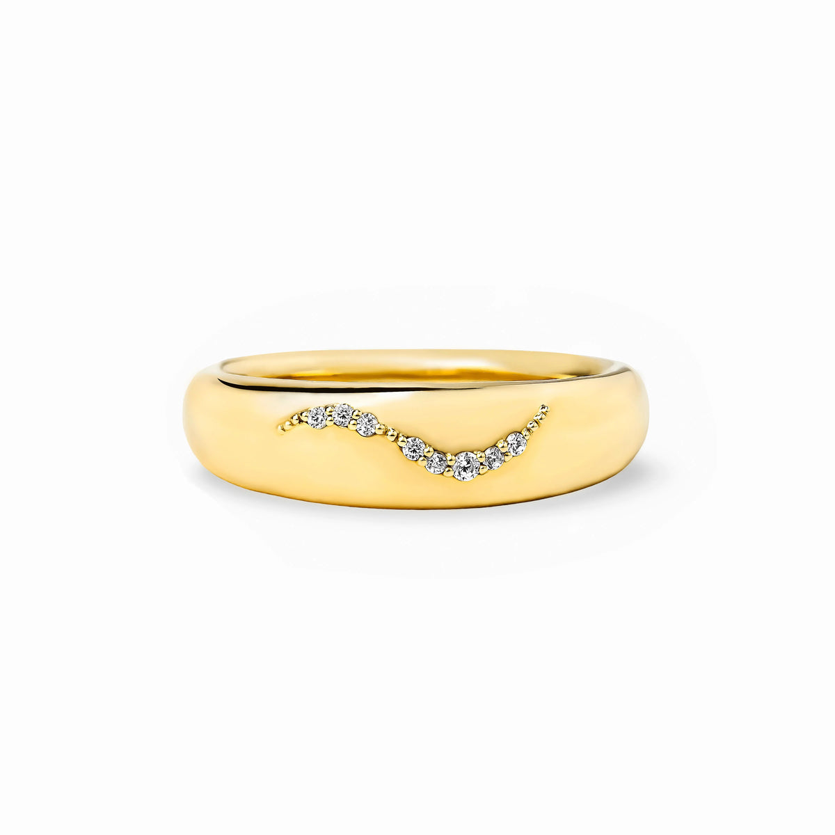 【bonbon】フローイングメレリング gold【 RING-042-GD】