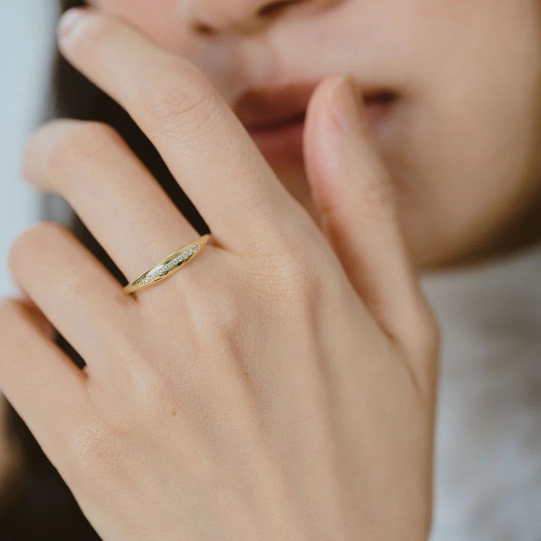 【bonbon】メレラインリング gold【 RING-043-GD】