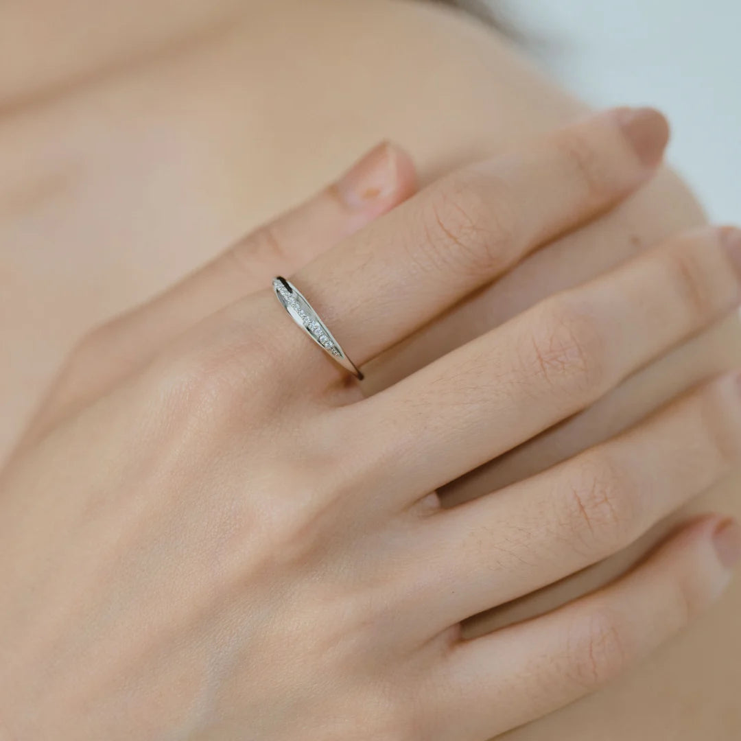 【bonbon】メレラインリング silver【 RING-043-SV】