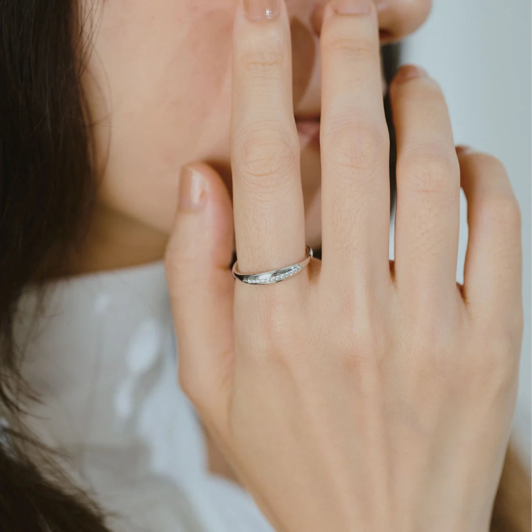 【bonbon】メレラインリング silver【 RING-043-SV】
