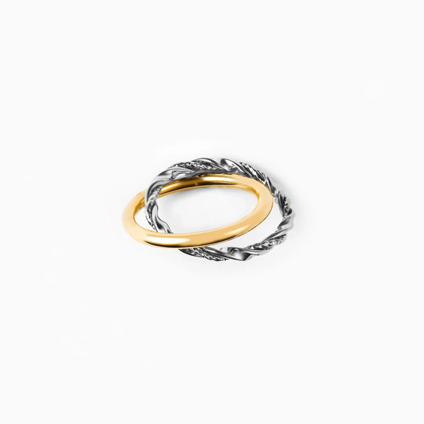 twist-rg-01 gold&silver 【RING-036-GDSV】