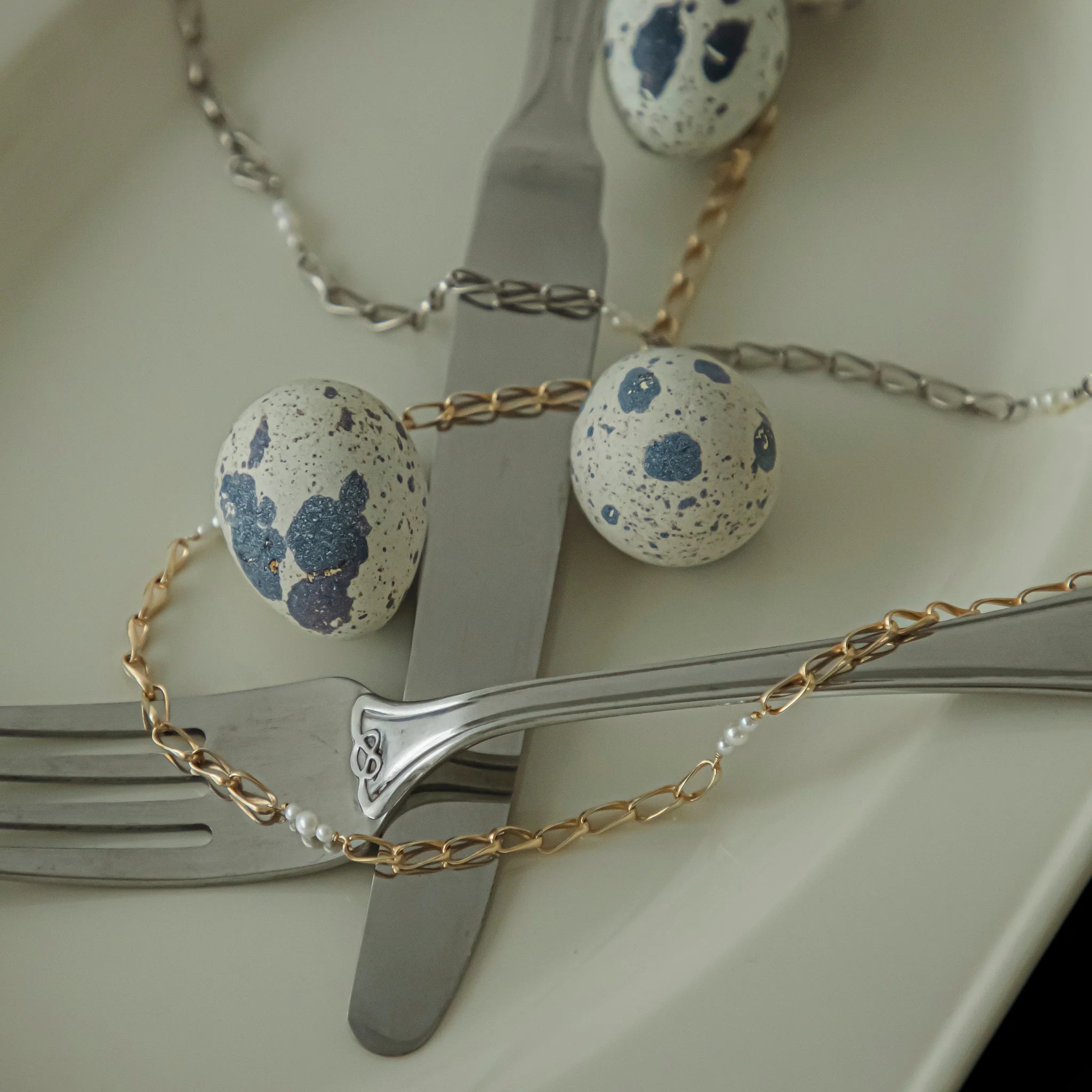 【anchor】ステーションパールチョーカー gold / Neck-034-GD