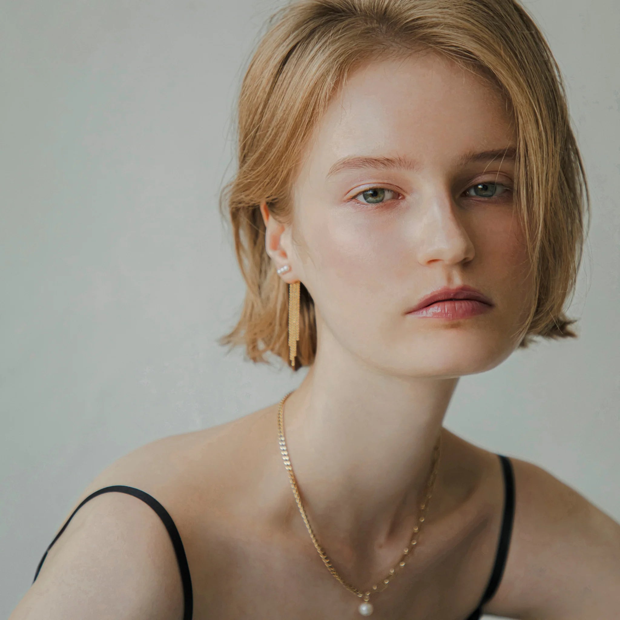 【link】シャンデリアチェーンピアス gold / EP-045-GD