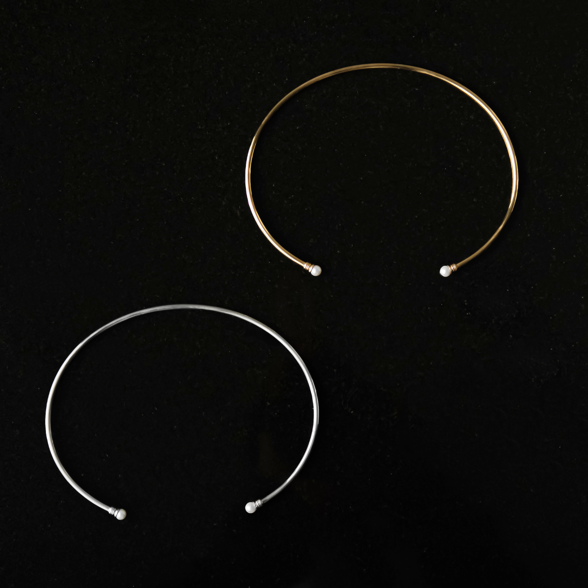 【anchor】パールネックカフ2.5mmリバーシブル gold/Neck-032-GD