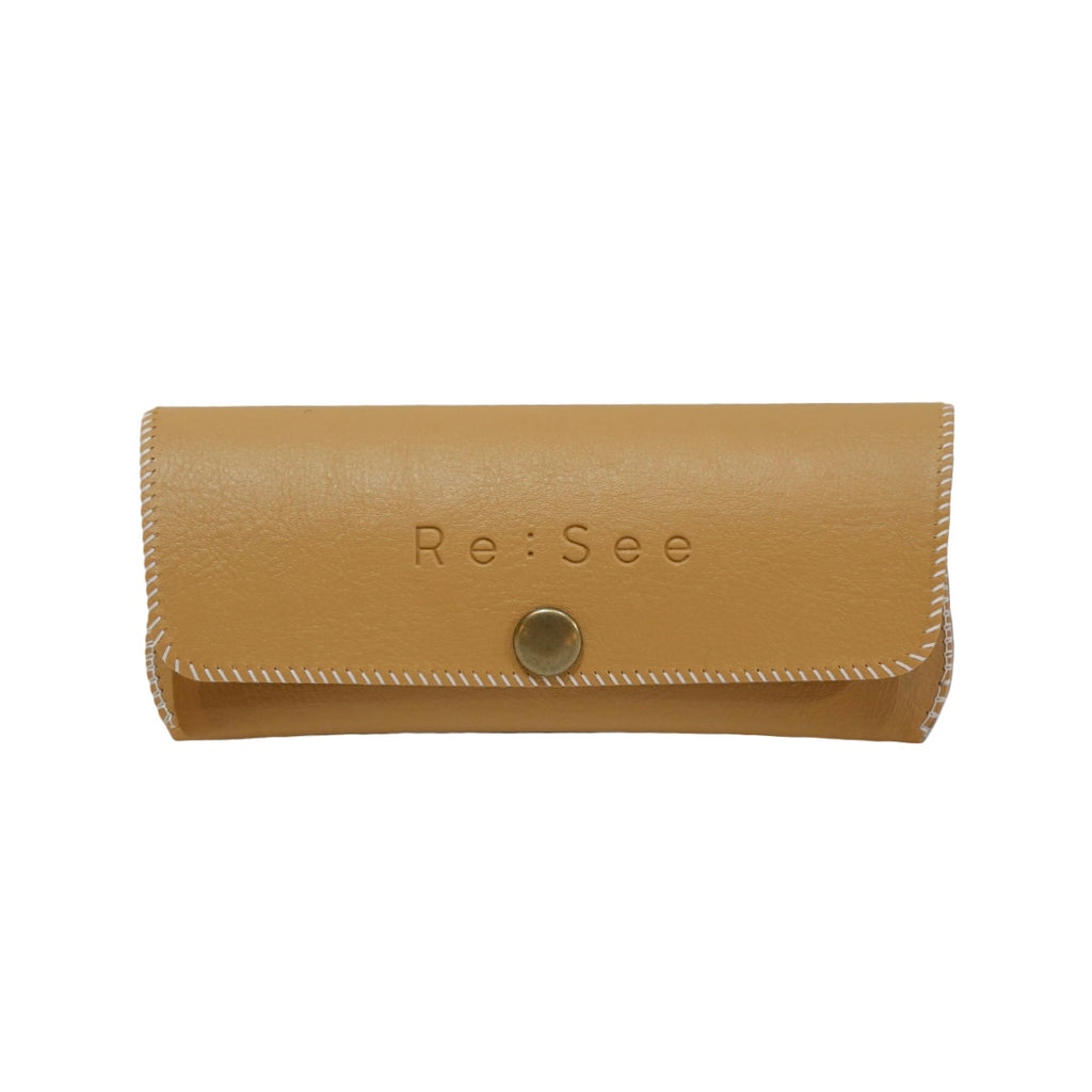 Re:See べっ甲柄 メガネ レザーケース付き