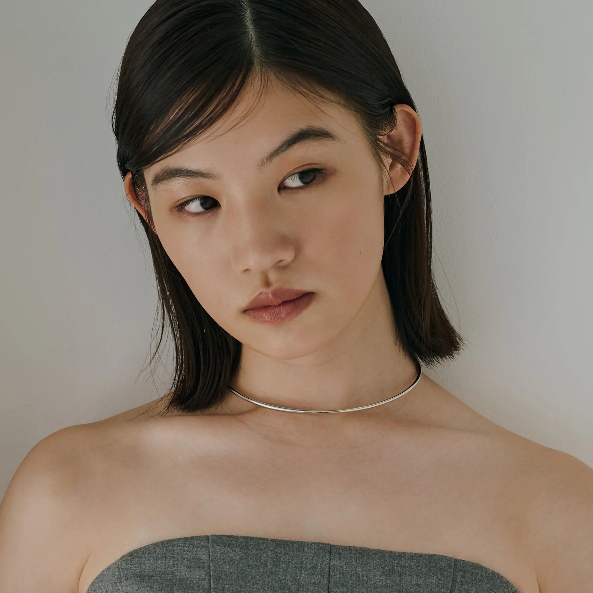 【anchor】パールネックカフ2.5mmリバーシブル silver / Neck-034-SV