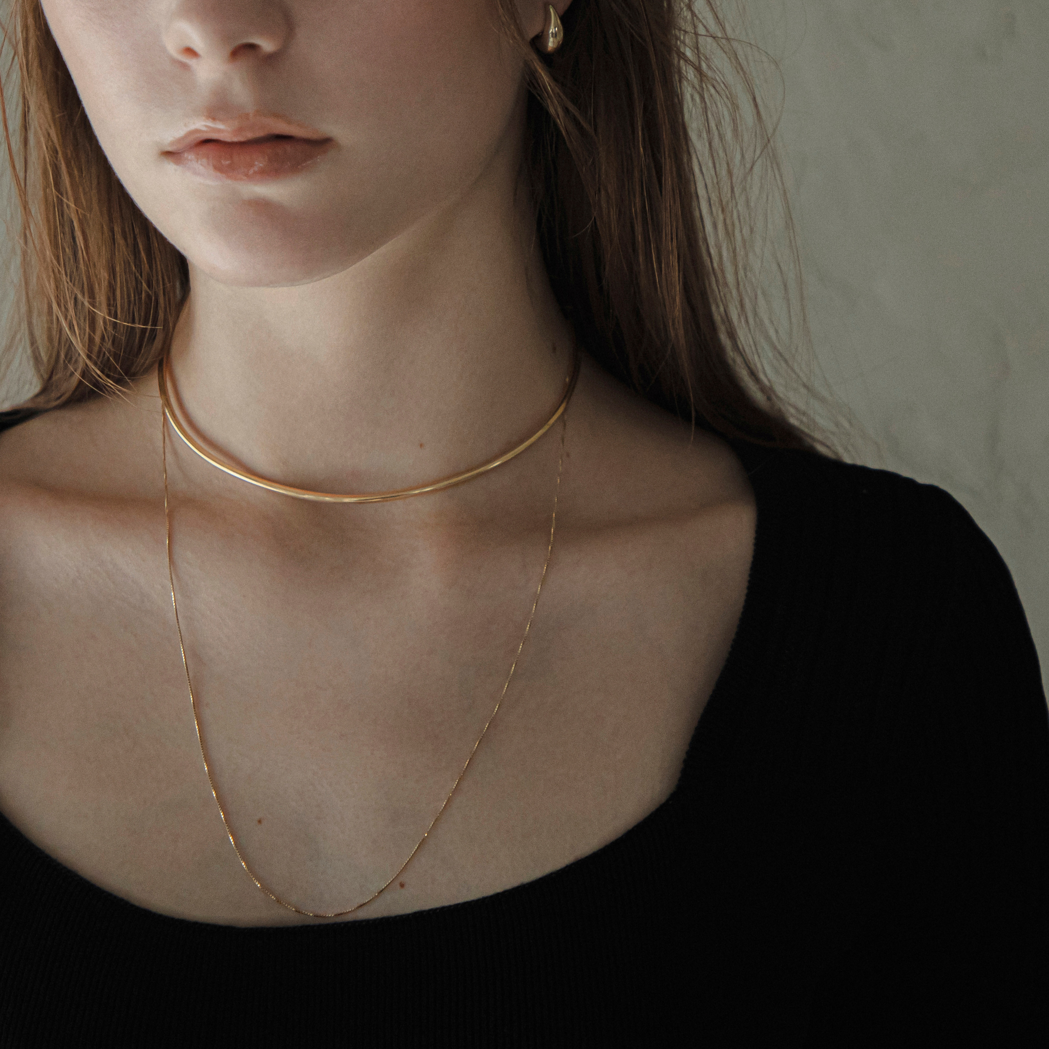 【anchor】チェーンネックカフ2.5mm gold  / Neck-033-GD