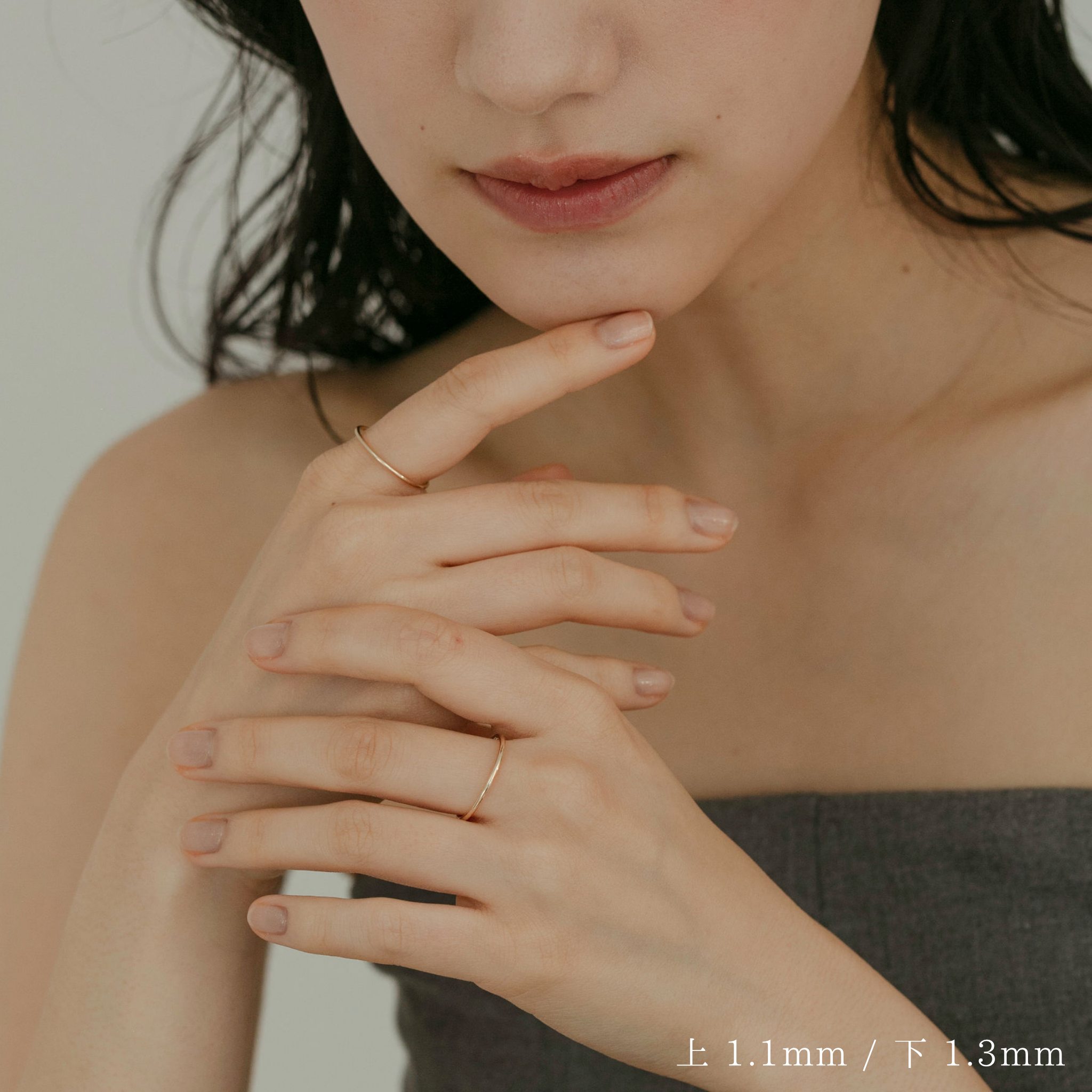 [K10]【true】ゴールドラインリング1.1㎜ / H-KR-02