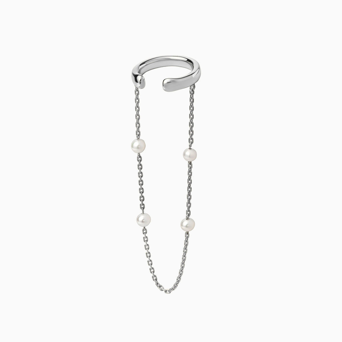 【harbor】ステーションパールイヤーカフ silver