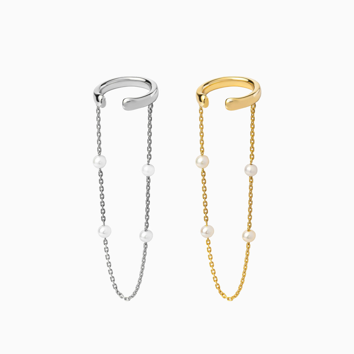 【harbor】ステーションパールイヤーカフ gold