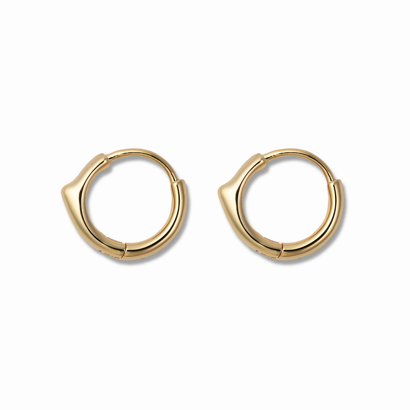 【hawfinch】クチバシMサイズフープピアス gold (EP-043-GD)