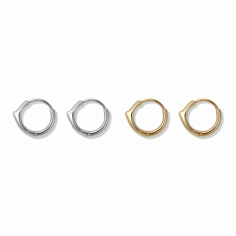 【hawfinch】クチバシMサイズフープピアス gold (EP-043-GD)