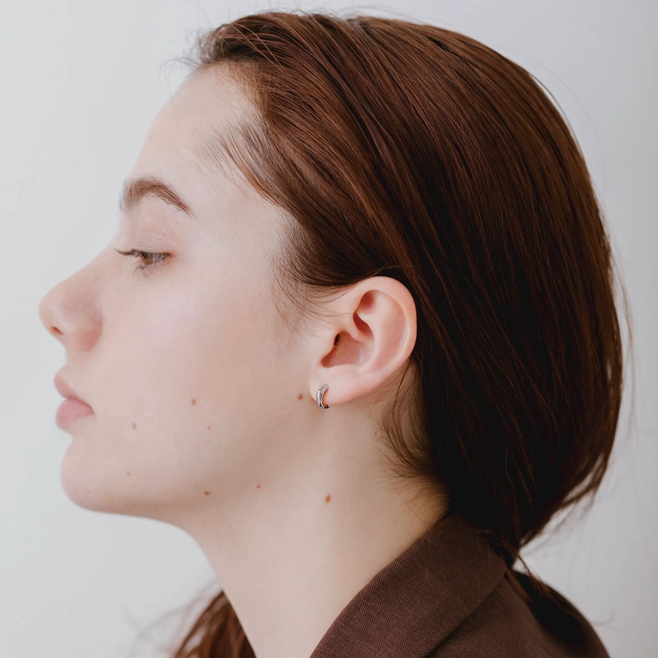 【hawfinch】クチバシSSミニマムサイズフープピアス silver(EP-042-SV)