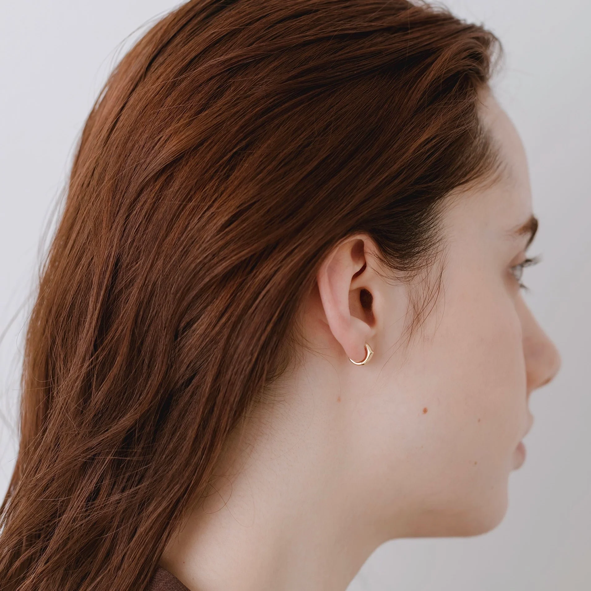 【hawfinch】クチバシSSミニマムサイズフープピアス gold(EP-042-GD)