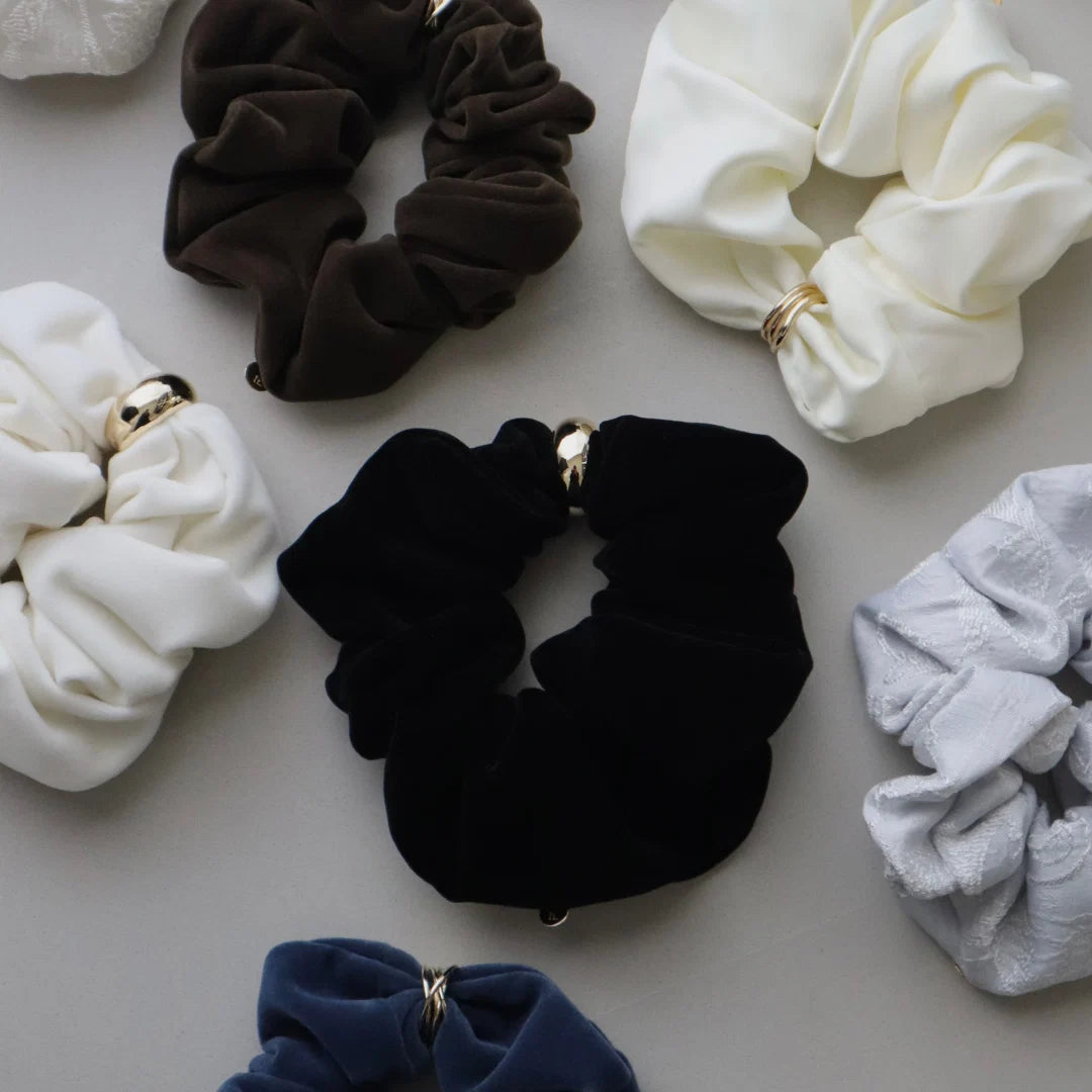 【Scrunchie】ベルベット BROWN 【HAIR-000-BRO】