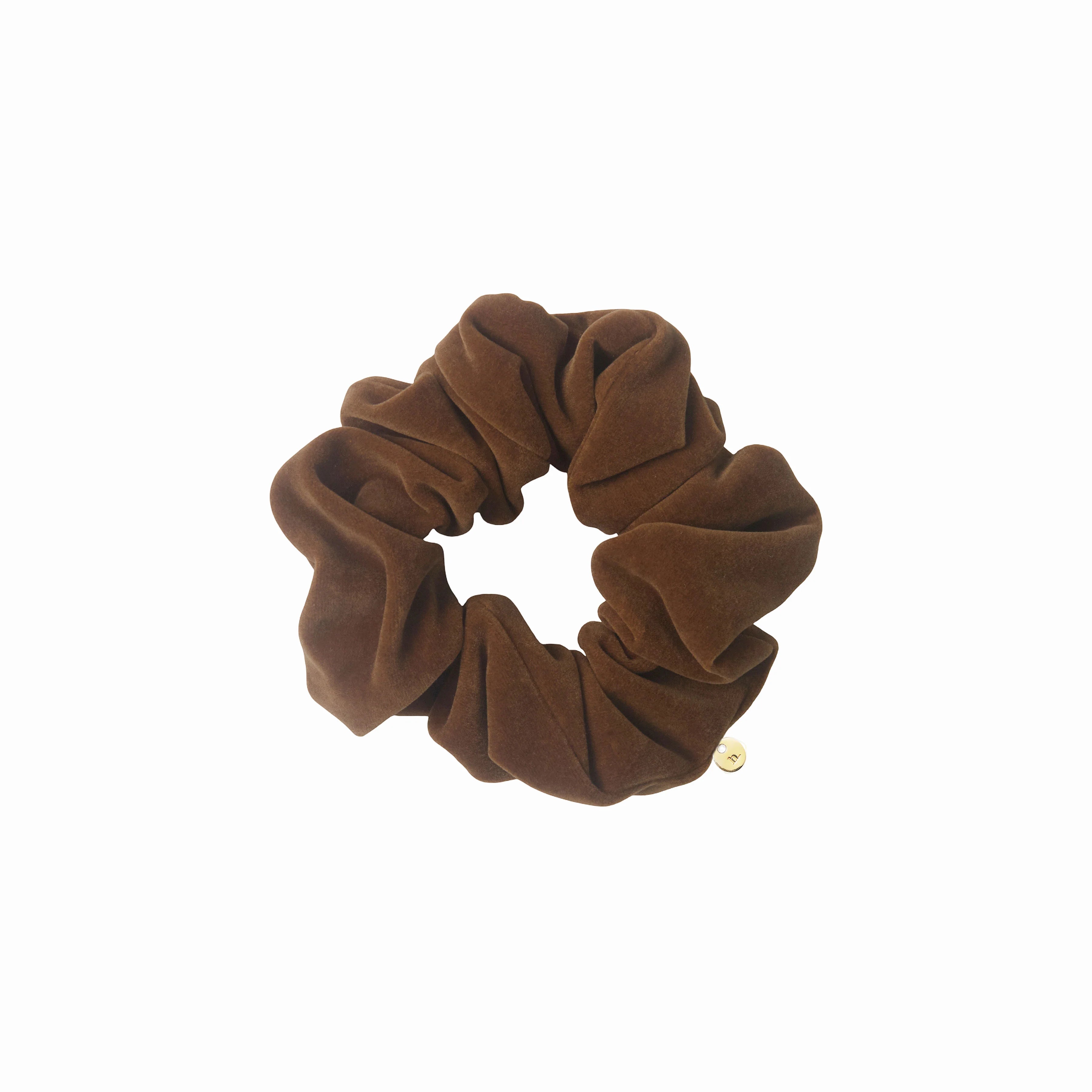 【Scrunchie】ベルベット BROWN 【HAIR-000-BRO】