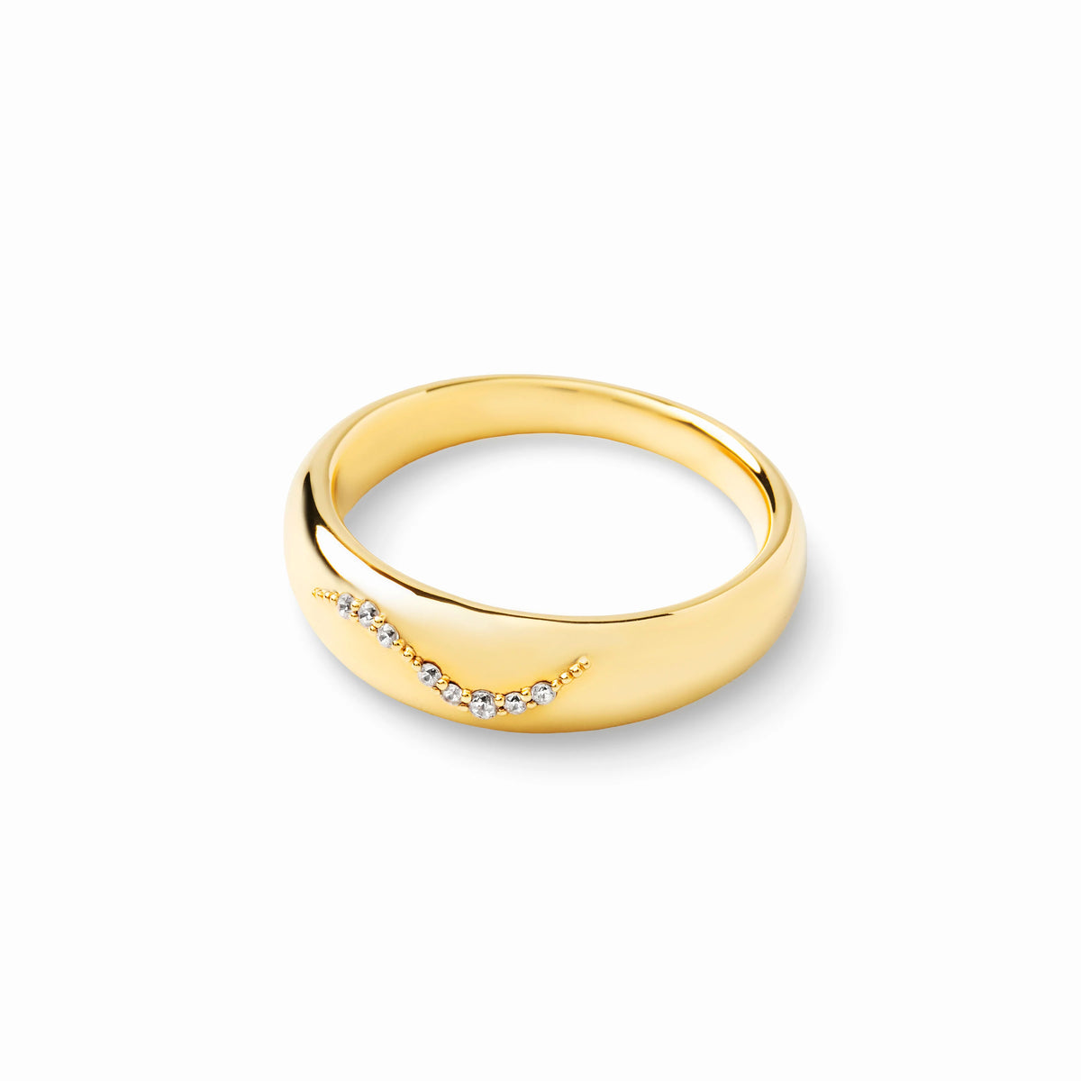 【bonbon】フローイングメレリング gold【 RING-042-GD】