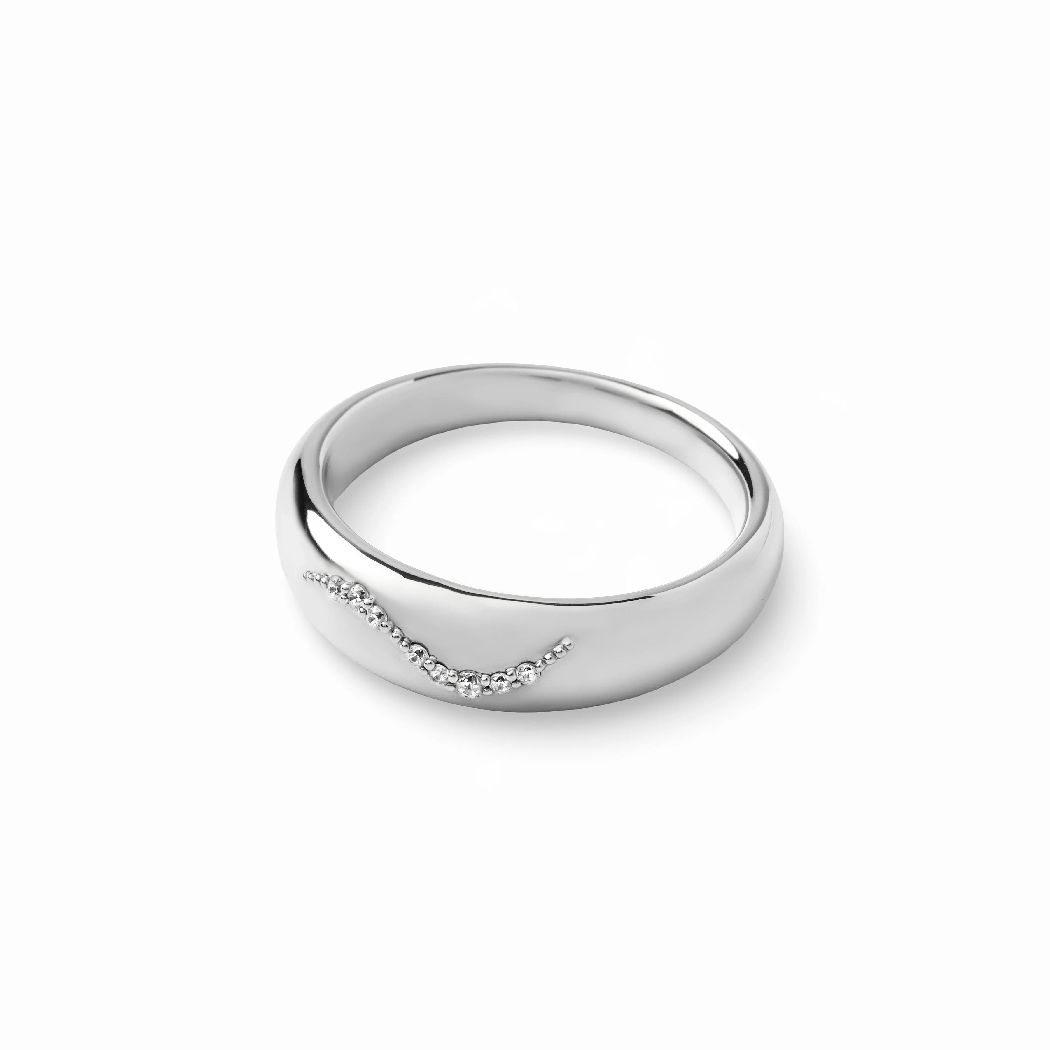 【bonbon】フローイングメレリング silver【 RING-042-SV】