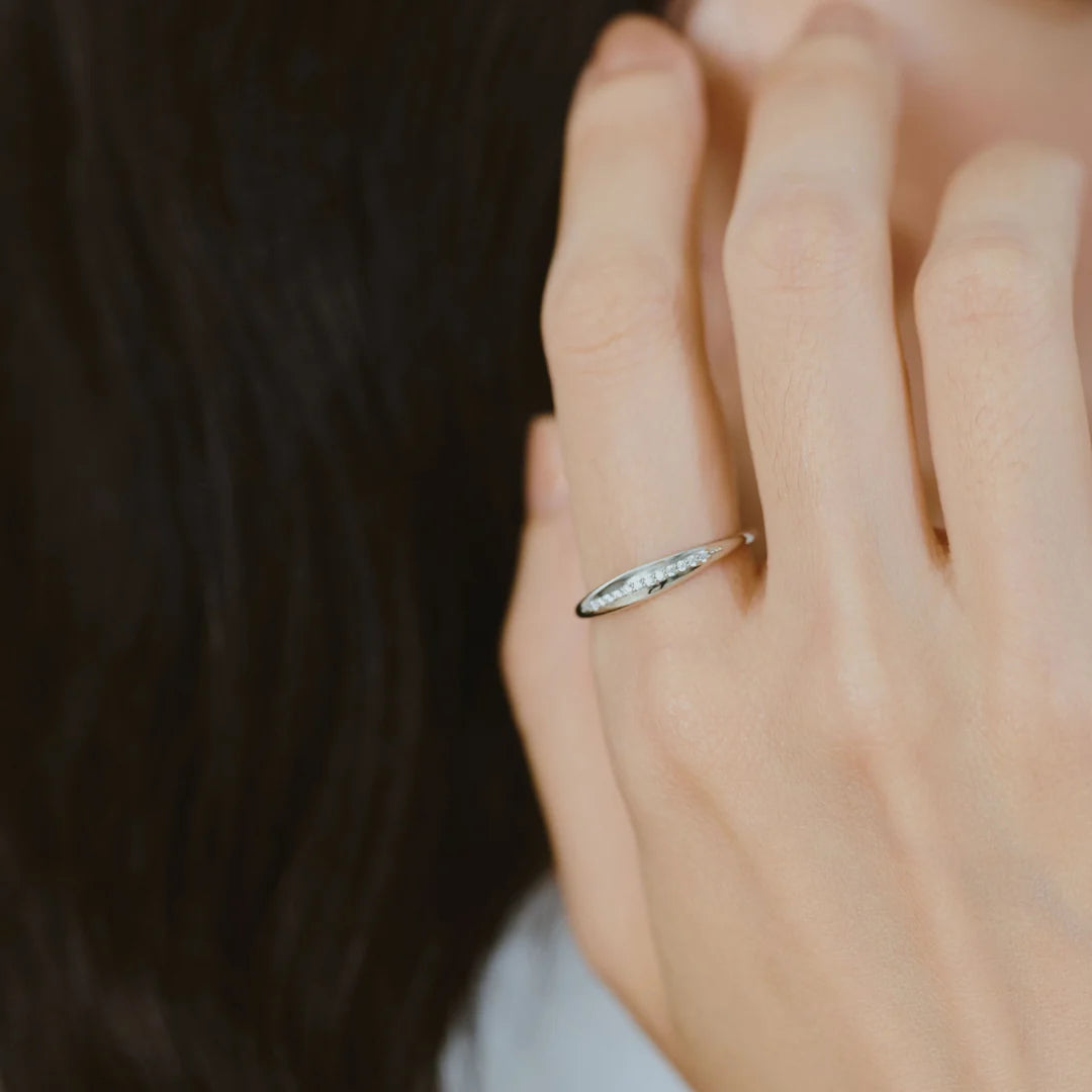【bonbon】メレラインリング silver【 RING-043-SV】